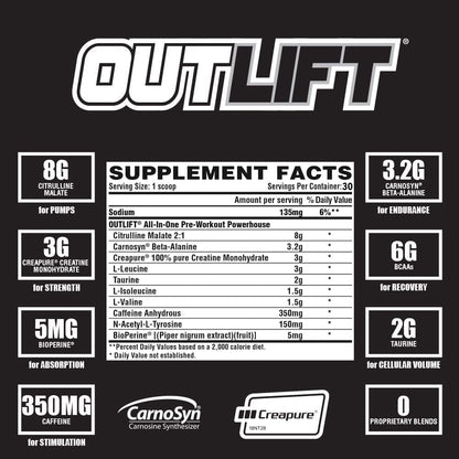 Nutrex Outlift Gummy Bear 30srv