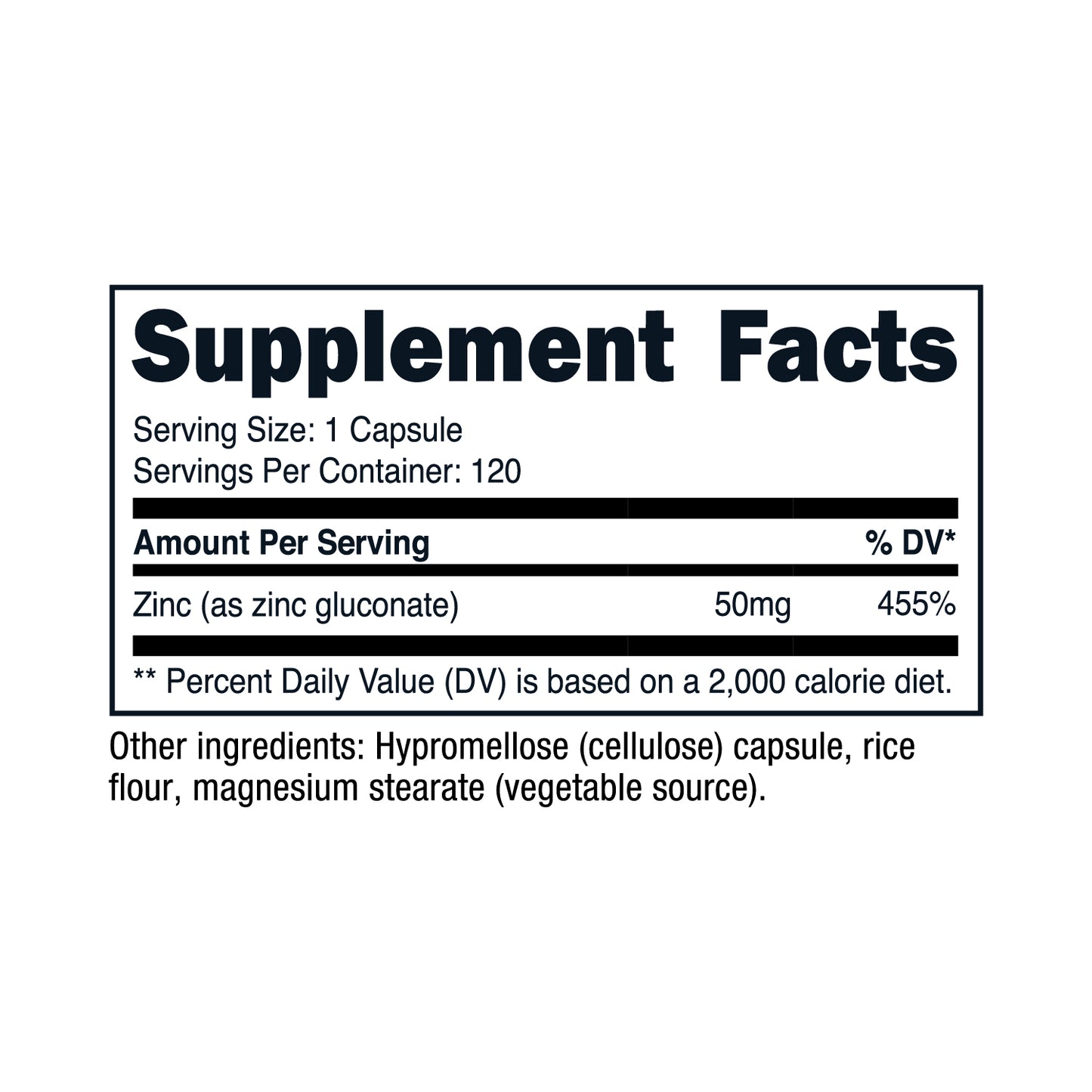 Nutricost Zinc Gluconate Capsules (50 MG) (120 Capsules)