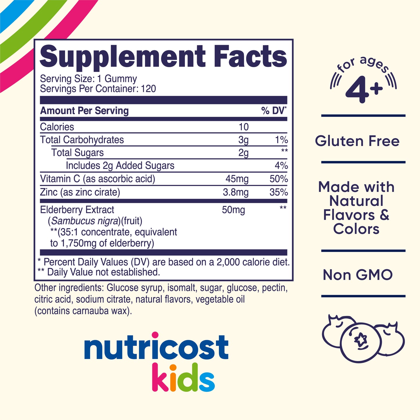 Nutricost Kids Elderberry Gummies (Berry) (50 MG) (120 Gummies)