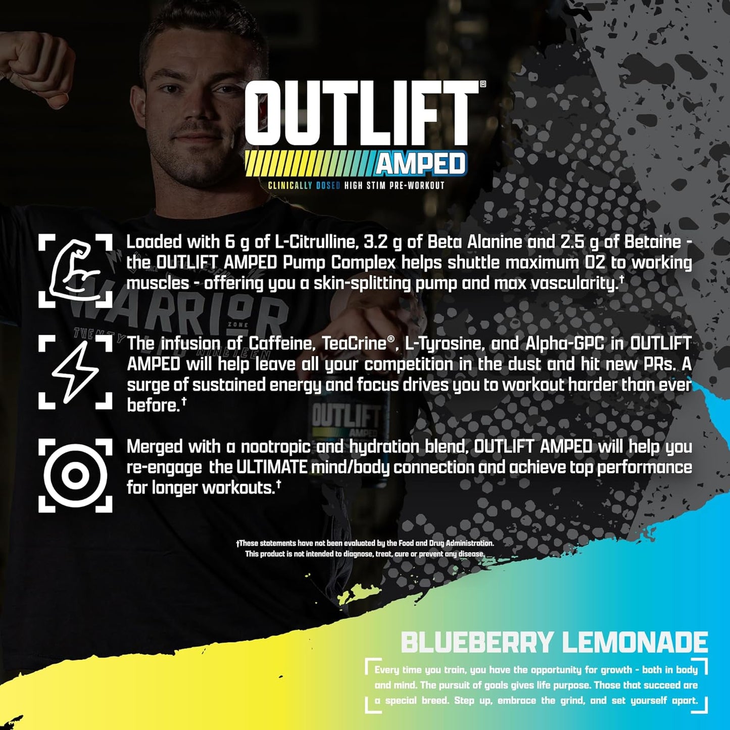 Nutrex Outlift Amped Blueberry Lemonade 22 Srv