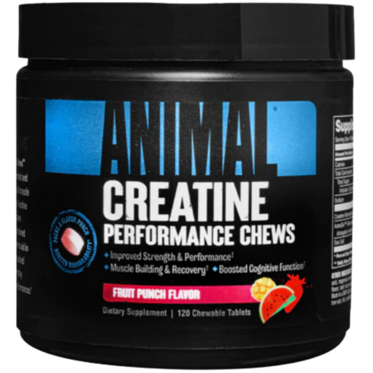 Animal Creatine Performance Chews Fruit Punch 120 chewable tablets