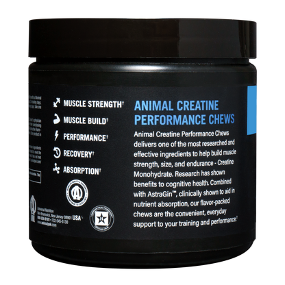 Animal Creatine Performance Chews Fruit Punch 120 chewable tablets