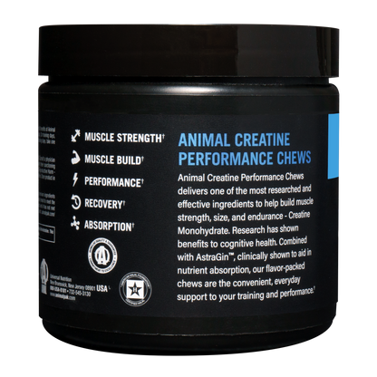 Animal Creatine Performance Chews Sour Apple 120 chewable tablets