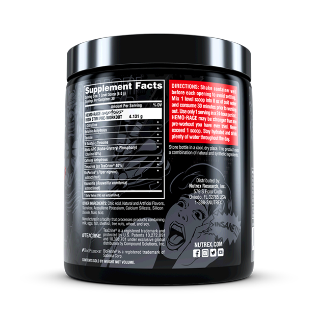 Nutrex Hemo-Rage Unleashed Orange Mango 30 srv