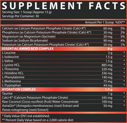 Nutrex EAA Hydration It's Mango Time 30srv