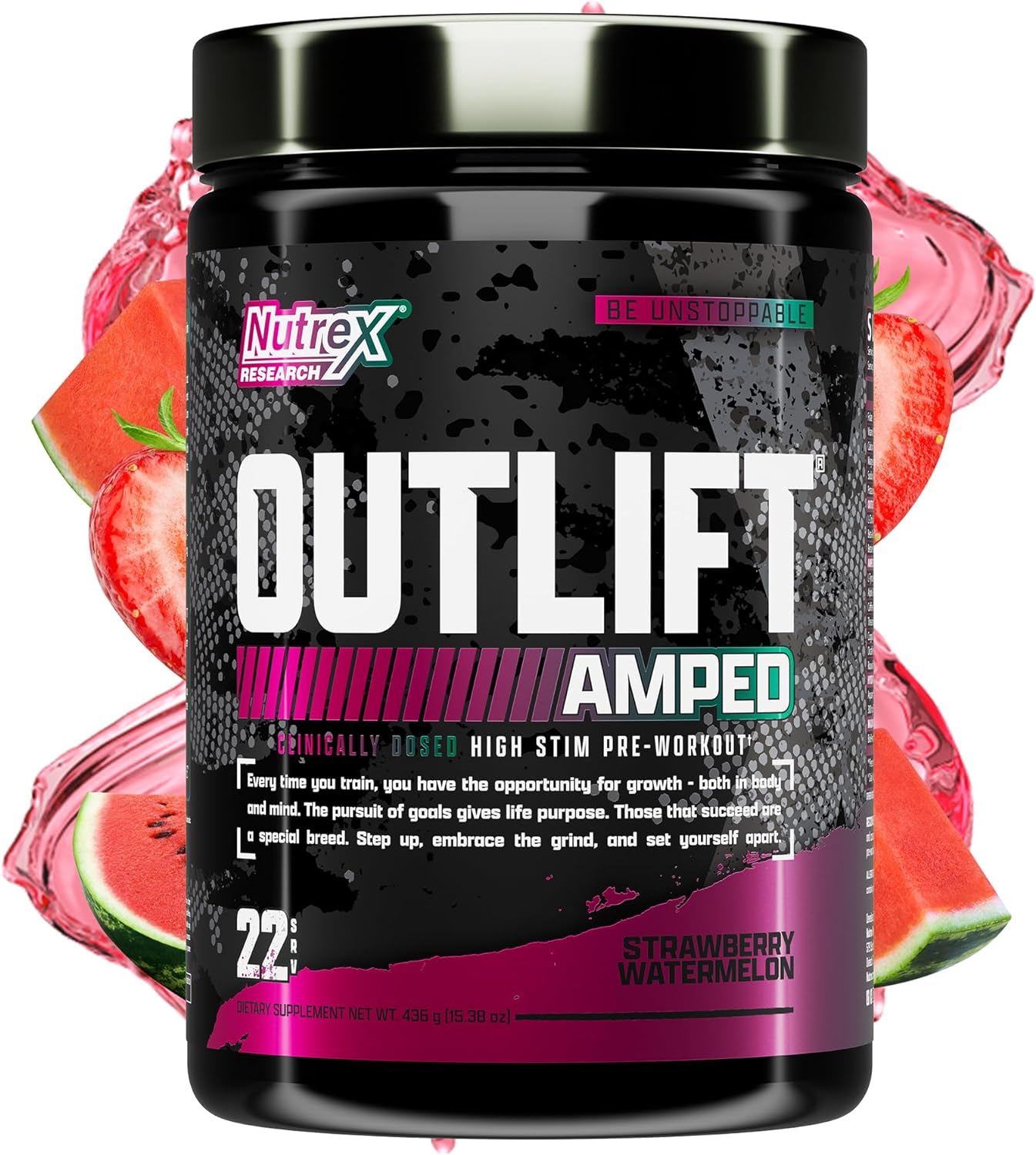 Nutrex Outlift Amped Strawberry Watermelon 22 Srv