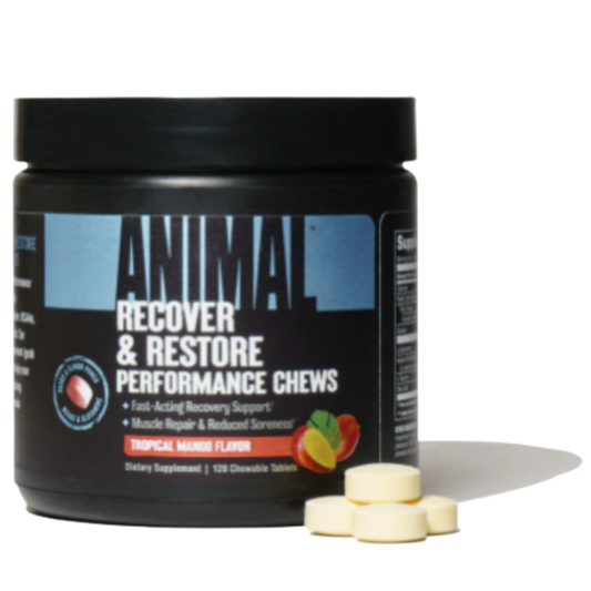 Animal Recover & Restore Performance Chews Tropical Mango 120 chewables