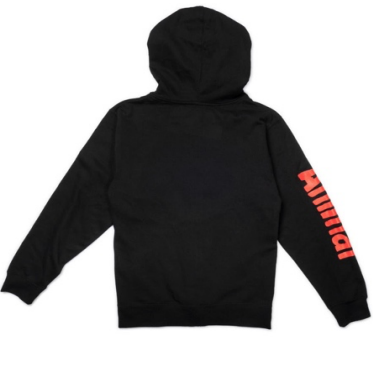 Animal Red Logo Black Zip-Up