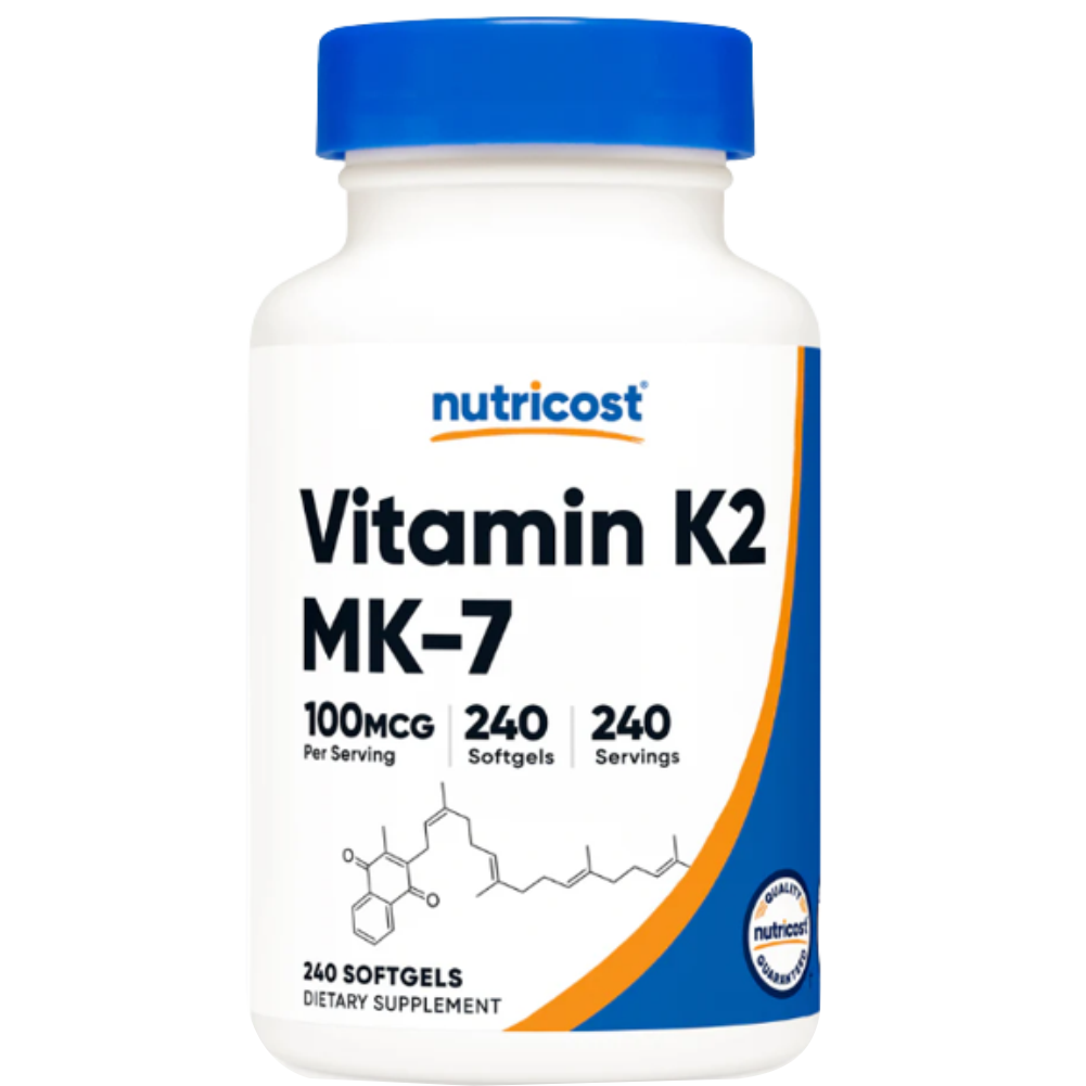 Nutricost Vitamin K2 MK-7 Softgels(100 MCG) (240 Softgels)