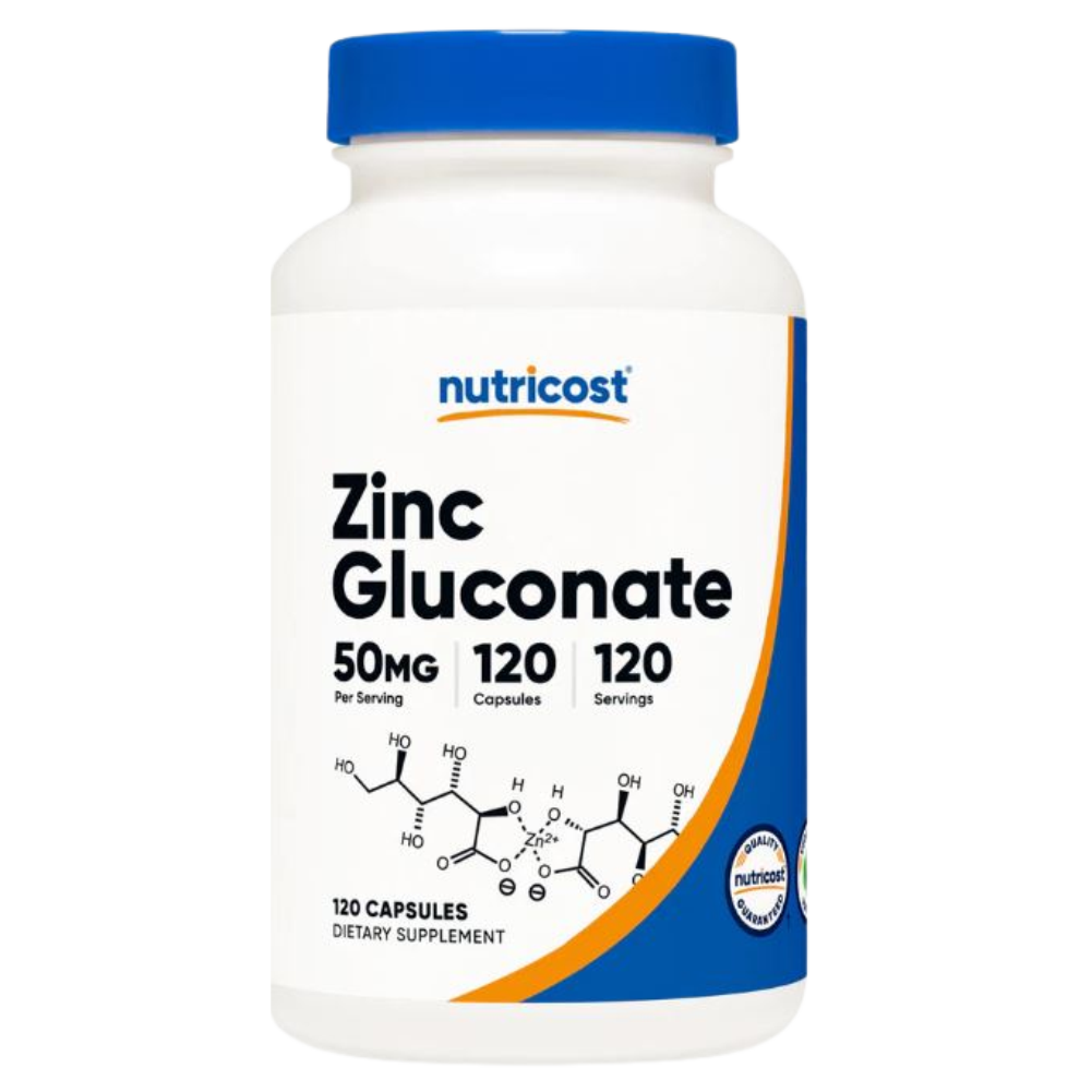 Nutricost Zinc Gluconate Capsules (50 MG) (120 Capsules)